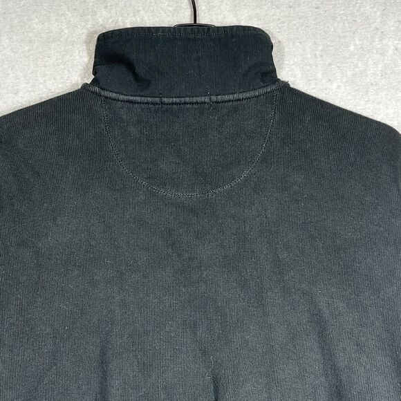 TOMMY BAHAMA RELAX Tobago 1/4 Zip Pullover Sweater Men’s Small Black Long Sleeve - Picture 10 of 14
